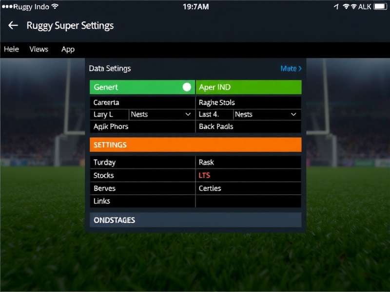 Data Saver Settings in Rugby Super Ind Rugby Super Ind Data Settings
